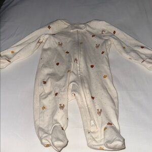 Carter's Cream Footie with Animal Accents